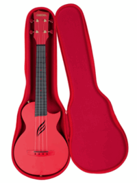 CASCHA Carbon Fibre Red Konzertukulele – Bild 2