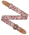 Ukulele Strap Mauve Leaves Veg