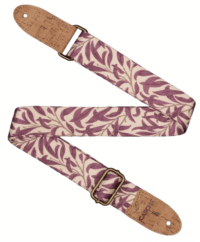 Ukulele Strap Mauve Leaves Veg